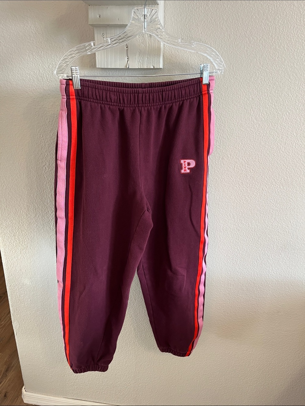 Pink by Victorias Secret side stripe sweat pants